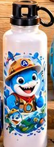 Trinkflasche mit HaiDo-Motiv